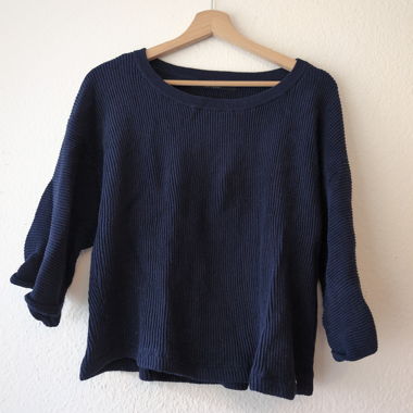 Maglione in maglia blu scuro