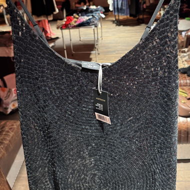 Top noir pailleté
