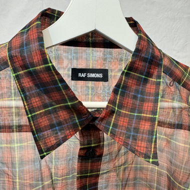 Raf Simons shirt rouge transparent