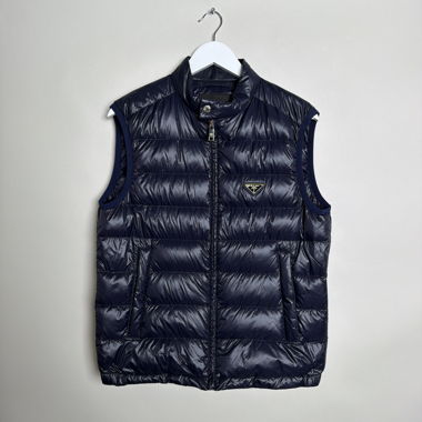 Prada Navy-Gesteppte Weste