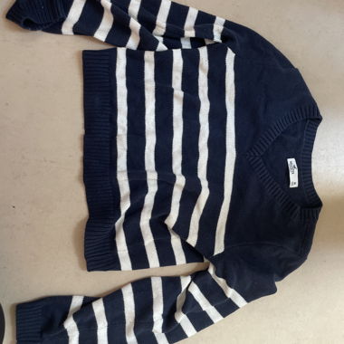 Pull en maille rayé