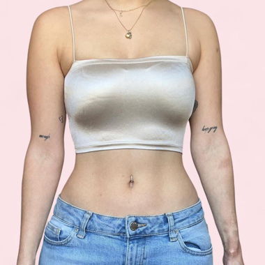 Satin Crop Top von PULL&BEAR