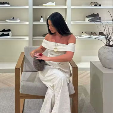 Schöner hohe Qualität 2 teiler beige S/M