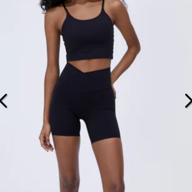 Adanola Ultimate Wrap Over Crop Shorts - Black