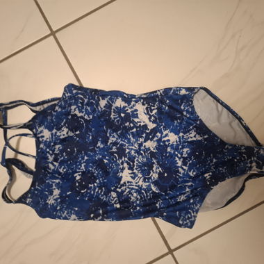 Maillot de bain bleu-blanc