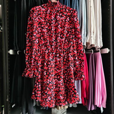 SHEIN Long Sleeve High Neck Dress
