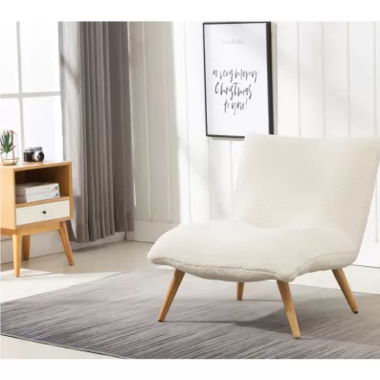 Vente-unique Fauteuil en tissu Sherpa