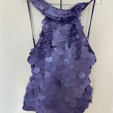 Violetter Pailletten-Top