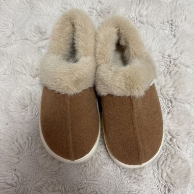 Brown Faux Fur Slippers