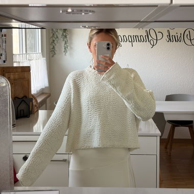 Pull Bouclé Blanc