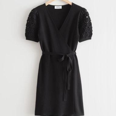 Robe portefeuille noire & Other Stories