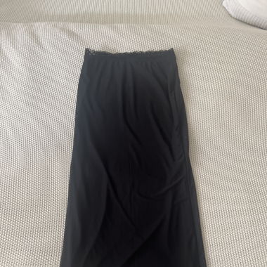 Long see trough skirt with underskirt and ruffles