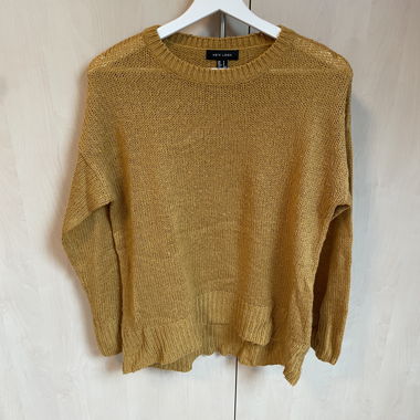 Yellow knit sweater