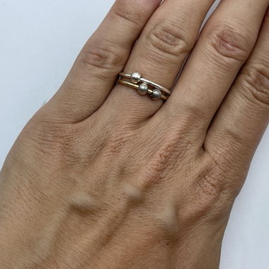 New silver rings set Bottega Veneta