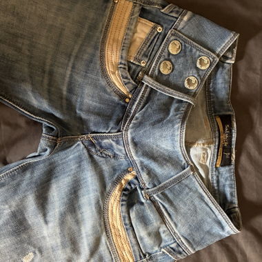 Jeans salsa Y2K avec cristaux Swarovski