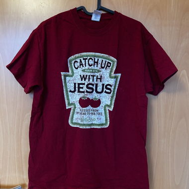 Red T-shirt with print