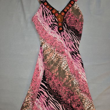 Vintage Y2K Pink Patterned Dress