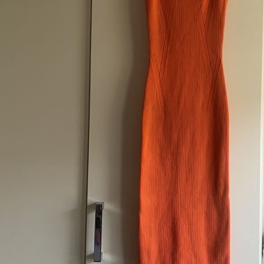 Robe longue maxi orange