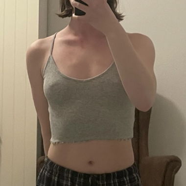 Crop top gris