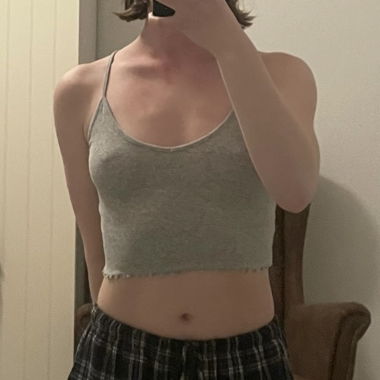 Crop top gris