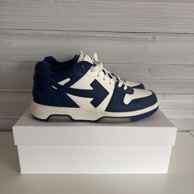 White and Blue Sneakers