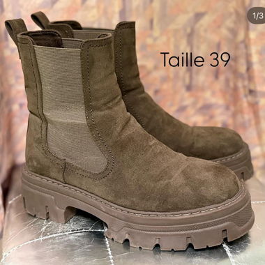Bottes Chelsea kaki taille 39