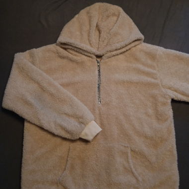 Flauschiger Half Zip Hoodie