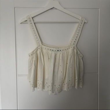 ZARA Cream Lace Crop Top