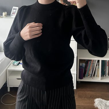 Black wool sweater