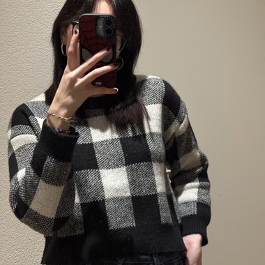 Pull noir et blanc