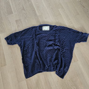 Maglia traforata blu navy