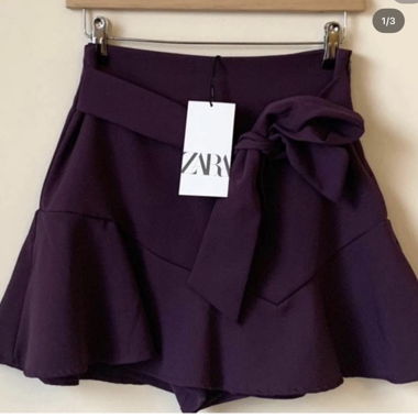 Gonna pantaloncino Zara viola