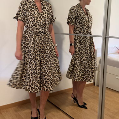 Leopardenmuster Kleid