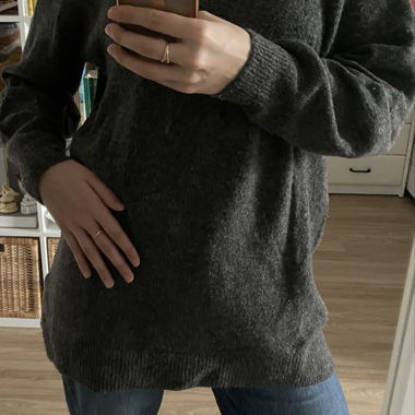 robe en maille gris foncé