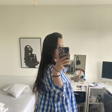 Blue and White Dress