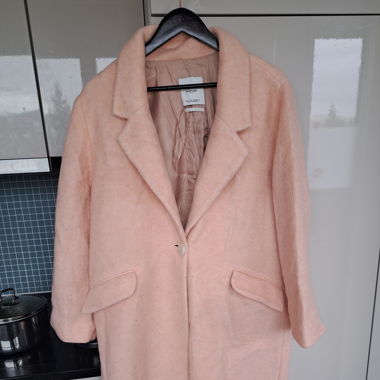 Oversized coat with wool