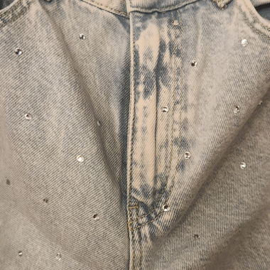 Light blue jeans with rhinestones, size 34