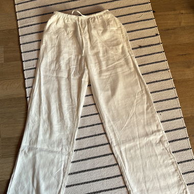 Leinenhose weiss Bershka 