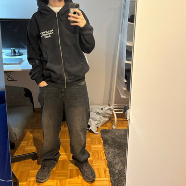 Multiply Apparel: Oversize Sweatjacket - Black