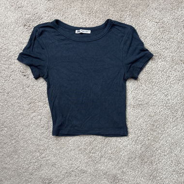 Blue crop top