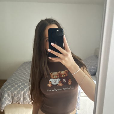 Braunes T-Shirt mit Bärchen