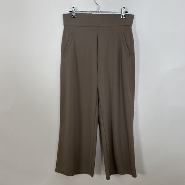 Pantalon beige à jambes larges