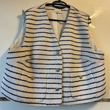 Gilet rigato da donna