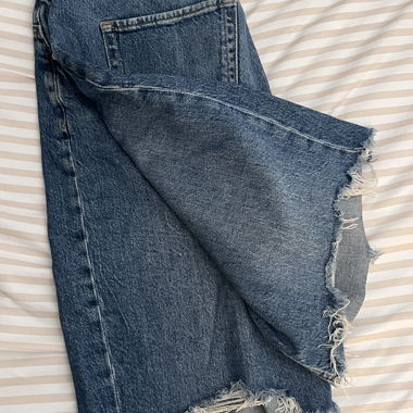 Short in denim ampio