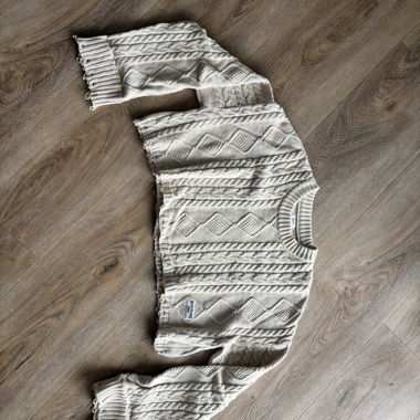 Maglione a trecce crema BDG