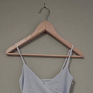 Blau weiss kartierter Jumpsuit