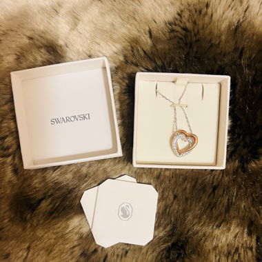 Double Heart Necklace - Swarovski