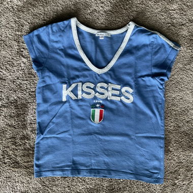 Blue cropped t-shirt 