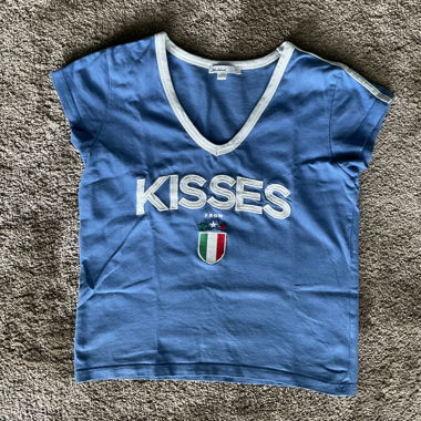 Blue cropped t-shirt 