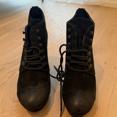 Black Diesel Wedge Ankle Boots